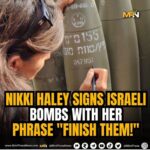 Yasmine Al Massri Instagram - @nikkihaley I see you.. we see you.. you are the confirmation that American and Israeli apartheid is the only thing that should be finished together .. meanwhile I would like you to know that what will finish you is the faces of the dead children you signed off missiles to who will come to you every night u go to bed.. #nikkihaley it’s sad u should go viral for this ..