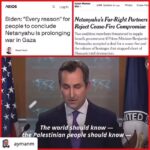 Yasmine Al Massri Instagram - The world should know that the American government and media are done lying to the American people in their faces.. @aymanm Matt Miller, the State Department spokesman took to the podium and told the world that the Hamas is standing in the way of a ceasefire deal. Never mind that his own boss, the President of the United States is telling the world that it is reasonable to conclude that Israeli Prime Minister Benjamin Netanyahu is prolonging the war. And of course this is happening while Israeli government ministers are openly telling the world they explicitly reject a ceasefire deal. The gaslighting by the State Department spokesman is the perfect distillation of why many believe US policy on Gaza has become so disingenuous: no matter what the evidence and facts show, blame Hamas to justify, defend and absolve Israeli actions.