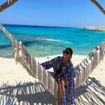 Yasmine Ghaith Instagram - One of the most beautiful beaches I've ever been to 💙 A mix of the beautiful Turquoise North coast water with the smoothest white sand, and the clarity of Mykonos beaches, along with the vibe of the south Spanish coast 💙 A mix from heaven only in @jefairatown #WonderWomanAroundTheWorld #NorthCoast #Summer #Beach #Sun #Sand #Turquoise #CrystalClear