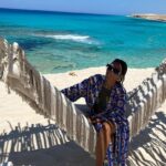 Yasmine Ghaith Instagram - One of the most beautiful beaches I've ever been to 💙 A mix of the beautiful Turquoise North coast water with the smoothest white sand, and the clarity of Mykonos beaches, along with the vibe of the south Spanish coast 💙 A mix from heaven only in @jefairatown #WonderWomanAroundTheWorld #NorthCoast #Summer #Beach #Sun #Sand #Turquoise #CrystalClear