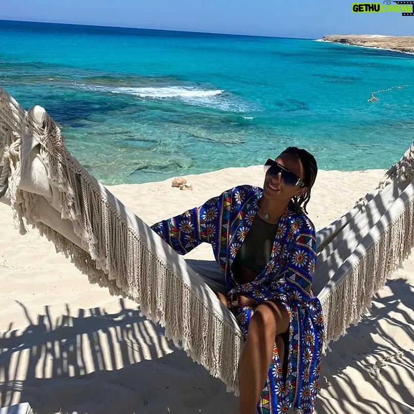 Yasmine Ghaith Instagram - One of the most beautiful beaches I've ever been to 💙 A mix of the beautiful Turquoise North coast water with the smoothest white sand, and the clarity of Mykonos beaches, along with the vibe of the south Spanish coast 💙 A mix from heaven only in @jefairatown #WonderWomanAroundTheWorld #NorthCoast #Summer #Beach #Sun #Sand #Turquoise #CrystalClear
