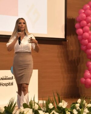 Yasmine Ghaith Instagram - _____
كل مرة بيكون عندي فيها talk بحس كأنها أول مرة، و ببقي متوترة جداً! و أول ما بقف علي المسرح و أشوف الناس و أبدأ أتكلم، بيروح كل القلق و التوتر و برتاح كأني واقفة قدام صحابي بالظبط، و ببدأ كلام و مش بكون عايزة أخلص والله 😂🤦🏽‍♀️

من أكتر الحاجات اللي كانت وحشاني وقت الكورونا هي ال live talks بتاعتي في الحقيقة مش ال online 😁

مبسوطة جداً إني بعمل جزء من التوعية في شهر التوعية بسرطان الثدي و إتبسط كمان إني قابلت بطلات كتير و أخدت منهم حب و أمل 🙏🏾

I'd also like to thank my beautiful @stardust__pr team, you guys are the best 🖤💥

Thank you Saudi German Hospital for the honouring 🖤

#BreastCancerAwarenessMonth #WonderWomanTheyCallMe #MotivationalTalks #Awareness #LiveToInspire