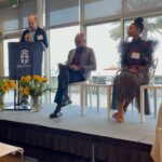 Yaya DaCosta Instagram - It was my absolute pleasure to speak on a panel for @brownu “Brown and Beyond,” alongside president of The Academy, Janet Yang (class of ‘78), motivational singer-songwriter Rhonda Ross (class of “93), artistic director of the Brown Arts Institute, Avery Willis Hoffman, and moderated by Brickson Diamond (class of ‘93). Swipe to hear just a few moments from an evening of sharing insights and building community. I even brought out my class ring for the occasion! 😉 🗣️ BRUNO! * And shoutout to university President Paxton for leading by example.