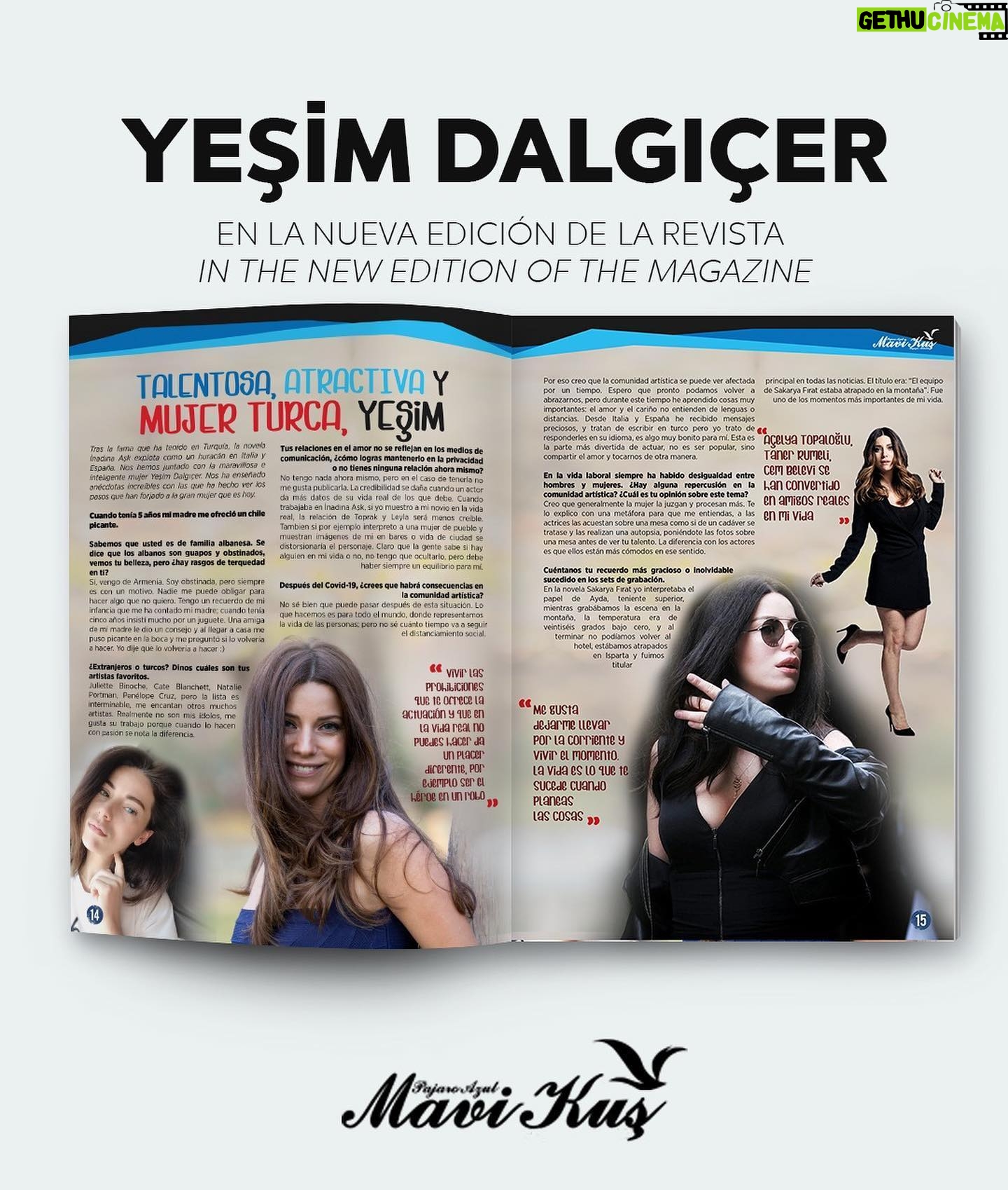 Yeşim Dalgıçer - 5.2K Likes - Ha sido un placer tener esta entrevista con vosotros. Me encantaría agradecérselo a la familia Mavi Kuş, a mis queridos y maravillosos fans. Todos sois muy dulces, tenéis un lugar en mi corazón ❤️ È stato un piacere avere questa intervista con te. Vorrei ringraziare la famiglia Mavi Kuş, i miei cari è meravigliosi fan. Sei stato molto dolce, hai un posto nel mio cuore. ❤️ It has been a pleasure to have this interview with you. I would love to thank the Mavi Kuş family, my dear and wonderful fans. You are all very sweet, you have a place in my heart. ❤️
@mavikusdergi
@bekir.akosman
@aseret2010
@nousdejavu
@lucia.pma
@alperakosman