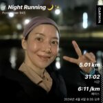 Yoon Se-a Instagram – 핑쿠잠옷바지 그대로 급하게 러닝이 그리워 
#5kmx2 #10km
요즘 이상한 짓 많이 한다. 😂
#행복하세아🍀