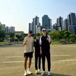 Yoon Se-a Instagram - 예쁜 날에…예쁜 사람들과…!! @jinusean3000 유모차런 화이팅! @lee__s.woo #UNKNOWNCREW 됨을 환영해~🎉 예은이도 함께 뛰었는데 촬영이 바빠 총총~🐾 씩씩, 바지런한 예은이 화이팅…!! 다음에 또 같이 뛰자!! #행복하세아🍀 #5km #반포한강공원 #running 오늘 시작이 참 좋다!