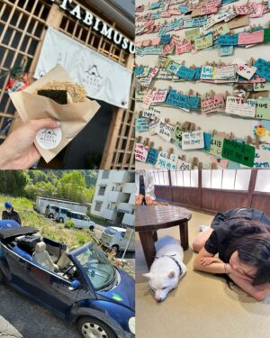 Yun Liu Instagram - ‘
在計畫旅行時知道會遇上黃金週
好多朋友嚴正警告要三思😆
但就是有種非去不可的衝動
於是乎還是出發了
幸運的是
抵達由布院的那兩天還沒正式黃金週
剛剛好熱鬧的人潮,剛剛好微涼的天氣,一切都太棒! 

連兩天清晨出門跑步
第一天沿著小溪
聽水聲,聽鳥叫,看早起的居民照顧院子裡的花
隔天憑著對社區一天的認識
放下導航穿梭在巷弄
越深入越愛上這裡

遇上可愛的韓國民宿主人
告訴我們叫計程車要等大半天才會到
還反問我們介不介意坐他的車到車站
OMG 當然不介意，感謝都來不及！
在離開前又多了一段搭車吹風陶醉在由布院氛圍的小時光
然後就陶醉到眼睜睜看著火車從面前駛過 欲哭無淚😂 

在由布院的那兩天我有沒有說了一百次我還要再來呢😍
真的～我還要再來!