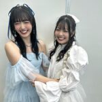 Yuna Hoshino Instagram - #ももいろ歌合戦 の時の 大好きな愛理お姉ちゃんとの写真〜！！！！🩷🩷🩷🩷 衣装もふわふわで髪の毛も似てるね〜って言って撮った写真☺️ #鹿森姉妹永久不滅です！🔥