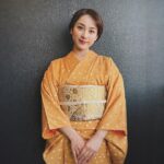 Yuna Taira Instagram – 👘🧡🍂
私のお宮参りに母が着ていたお着物。