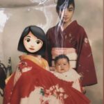 Yuna Taira Instagram – 👘🧡🍂
私のお宮参りに母が着ていたお着物。