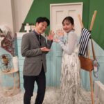 Yuri Nakamura Instagram - あさイチありがとうございました♡ ◆ロケ衣装 outer @tarohoriuchi knit&shirt @amerivintage skirt @leinwande_official ◆スタジオ outfit @08sircus earrings @prmal_jewelry rings @shihara shoes @alm._official