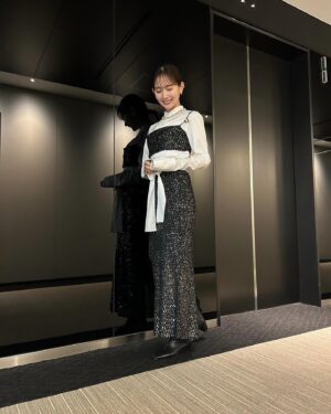 Yuri Nakamura Instagram - outfit @cinoh_official 
earrings,earcuff @pluietokyo 
necklace,rings(R) @rieukjewelry 
ring(L) @____.ree____ 
boots @staccatojapan_official