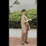 Yuri Tsunematsu Instagram - 🍃🦔 today's outfits. ⋆blouse&pants→ @aoiwanaka.official
