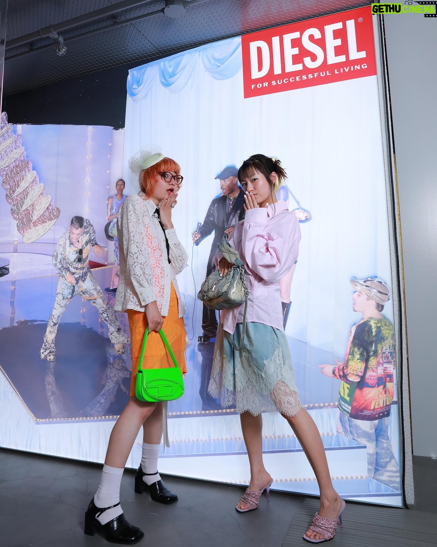 Yuri Tsunematsu Instagram - ✭ ✩ ✭ ✩ "DIESEL SHIBUYA" Renewal opening🫶⭒₊ Miyuちゃんと一緒にリニューアルされた #dieselshibuya に行ってきた! 2人でディーゼルコーデした💞 @diesel #diesel #miyurins
