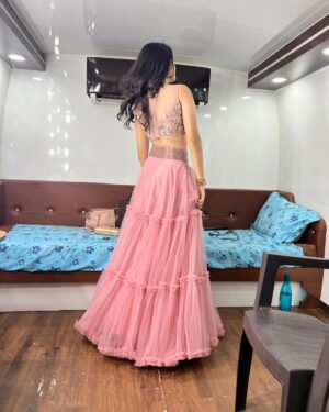 Yuvina Parthavi Instagram - Embracing my inner Barbie (desi version)💅🏻💕
.
.
.
.
.
Mua💄: @makeup_by_kez 
Hair do💁🏻‍♀️: @banuhairstylist 
Couture👗: @nirali_design_house 
.
.
.
.
🦢💓🪞🪷
.
.
#yuvinaparthavi #siren #audiolaunch #trailerlaunch