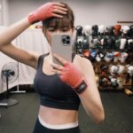 Yvonne Liang Instagram - 持續虐練！痛苦並快樂著。❤️‍🔥💦🥊 #Boxing #HighIntensityIntervalTraining