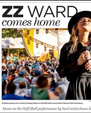 ZZ Ward Instagram - I got to take my son to where I grew up and it was beyond magical! Loved going back to my hometown of Roseburg, OR to play the Halfshell. Love you Douglas County!! Show recap post coming soon🤍 #oregon #dirtyshine