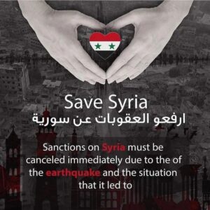 Zaina Barafy Instagram - #ارفعوا_العقوبات_عن_السوريين 

#StopSanctionsOnSyrians #SSOS 🚫

رسالة من السوريين للمجتمع الدولي، لرفع العقوبات عن سورية..

على مدى السنوات الـ 12 الماضية، يعيش الشعب السوري تحت وطأة العقوبات التي فرضتها الولايات المتحدة الأمريكية والعديد من الدول الغربية، مع ساعة تعذية كهربائية فقط في اليوم، لا وقود، لا غاز، لا دواء، ولا مساعدات طبية متوفرة في الصيدليات.

يوم أمس تعرضنا لزلزال بلغت قوته 7.7 ريختر، ونزلنا جميعاً إلى الشوارع الساعة 4:00 صباحاً، وكانت السماء تمطر بغزارة. في ليلة عاصفة، نام بعض الناس في الشوارع وتم توثيق أكثر من 900 حالة وفاة.

اليوم نتوقع من المجتمع الدولي أن يرفع عقوباته عن الشعب السوري البريء وأن ينقذه من الظلم والمعاناة التي لا تنتهي. نحن بحاجة إلى مركبات ومعدات لإزالة الأنقاض، عربات الإطفاء وسيارات الإسعاف.

نحن لسنا شعباً بربرياً، نحن من بلد متحضر قدم للبشرية الكثير، لكن عقوباتكم التي تتعارض مع القانون الدولي، ومع مبادئ الإنسانية، كانت سبباً بإيقاف عجلة التنمية، إنها تمنعنا من إعادة إعمار بلادنا بعد الحرب، عاقبتم الناس وأجبرتموهم على الهجرة.

#ارفعوا_العقوبات_عن_السوريين 🚫
#StopSanctionsOnSyrians #SSOS 🚫‏⁧‫#ارفعوا_العقوبات_عن_سوريا‬⁩
‏⁧‫#سوريا_تستغيث‬⁩
‏⁧‫#زلزال_سوريا‬⁩ ⁧‫#أنقذوا_سوريا‬⁩
‏⁦‪#save_syr‬⁩ ⁦‪#SaveSyria‬⁩ 
‏⁧‫#ارفعوا_العقوبات_عن_السوريين‬⁩ 🚫
‏⁦‪#StopSanctionsOnSyrians‬⁩ ⁦‪#SSOS‬⁩ 🚫