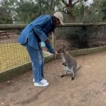 Zainab Johnson Instagram - Went to a sanctuary and fed Kangaroos today. At first I was afraid to let them eat directly out of my hand but as the day went on I managed to get over my fear. Growth is 🔑 even if only a little at a time. #jacks #australia #travel #joeys #kangaroo #sanctuary #comedy #standup