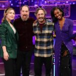 Zainab Johnson Instagram – What a fun time on @aftermidnight last night with @marcmaron and @brendanhunting thanks for having us @taylortomlinson