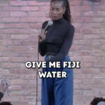 Zainab Johnson Instagram - When a bottle of @fijiwater helps to illustrate our issues on a macro level exist on a micro level. #comedy #standup #funny #crowdwork #jokes #audience #water #fijiwater #fiji Get tickets to my live show!! Link in bio.