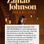 Zainab Johnson Instagram - The messages I’ve been receiving these past couple of weeks about my special got me like 🥹🥰🥹🥰. There’s too many to share everyone’s but just know I see them and I love them and I appreciate every single email, dm, comment, etc. ‘HIJABS OFF’ available RIGHT NOW only on @primevideo tell a friend to tell a friend 😉 #comedy #standup #flowers #mashallah #appreciation #hijabsoff #zainabjohnson #zainabjohnsonhijabsoff