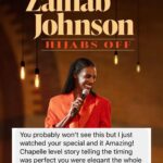 Zainab Johnson Instagram - The messages I’ve been receiving these past couple of weeks about my special got me like 🥹🥰🥹🥰. There’s too many to share everyone’s but just know I see them and I love them and I appreciate every single email, dm, comment, etc. ‘HIJABS OFF’ available RIGHT NOW only on @primevideo tell a friend to tell a friend 😉 #comedy #standup #flowers #mashallah #appreciation #hijabsoff #zainabjohnson #zainabjohnsonhijabsoff