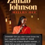 Zainab Johnson Instagram - The messages I’ve been receiving these past couple of weeks about my special got me like 🥹🥰🥹🥰. There’s too many to share everyone’s but just know I see them and I love them and I appreciate every single email, dm, comment, etc. ‘HIJABS OFF’ available RIGHT NOW only on @primevideo tell a friend to tell a friend 😉 #comedy #standup #flowers #mashallah #appreciation #hijabsoff #zainabjohnson #zainabjohnsonhijabsoff