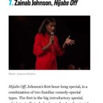 Zainab Johnson Instagram - Thank you @vulture for listing my special ‘Hijabs Off’ as one of the Best Specials of 2023. Flattered to be mentioned with some of my favs @marcmaron @bethstelling @samjaycomic If you haven’t watched yet or have and want to watch again it’s streaming on @primevideo Limited edition embroidered ’Hijabs Off’ merch AVAILABLE NOW for pre-order. UPCOMING LIVE SHOWS!! 12/22-23 Wilmington, NC @deadcrowcomedy  1/11 Manchester, CT @hartfordfunnybone  1/12 North Andover, MA @wickedfunnynorthandover  1/13 North Adams, MA @massmoca  1/20 San Francisco, CA @sf_sketchfest @bravatheater  1/26 Pottstown, PA @souljoels  2/1 Traverse City, MI @tccomedyfest  2/2-3 Lexington, KY @comedyoffbroadway  2/15-17 Baltimore, MD @magoobys  2/23-24 Dallas comedy club 2/29-3/2 Tempe, AZ @tempeimprov  3/8-10 Tacoma, WA @superfunnycomedyclub  🎟️🎟️🎟️ link in bio  (More to come 😉)