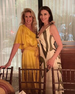 Zeta Douka Instagram - About last night 🧿

Thank you @themiszc for inviting me to your annual party and making me feel girlier in this amazing deux-pieces dress !

@marianafpliotou you are always my best date 💕 

#themisz #boutique #party #happycrowd
