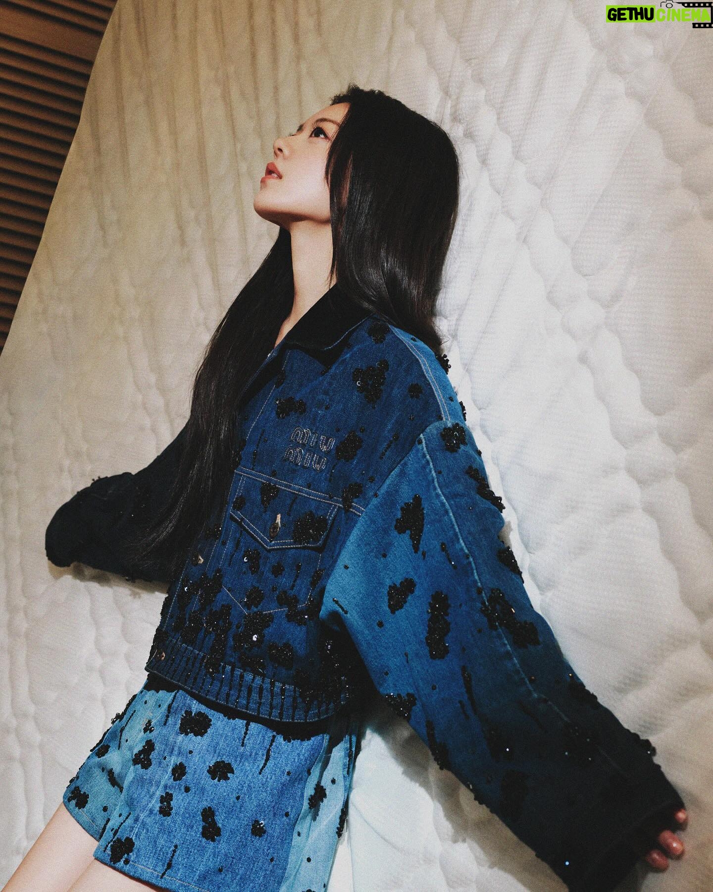 Zhao Jinmai Instagram - 🌌@MiuMiu #MiuMiuUpcycled