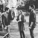 Zibby Allen Instagram - At long last, some VR #bts 🩶 #virginriverseries #virginrivernetflix #virginriverseason5 (photo of Martin and me taken by @alexandrabreck on her cool n’ fancy 📸 )
