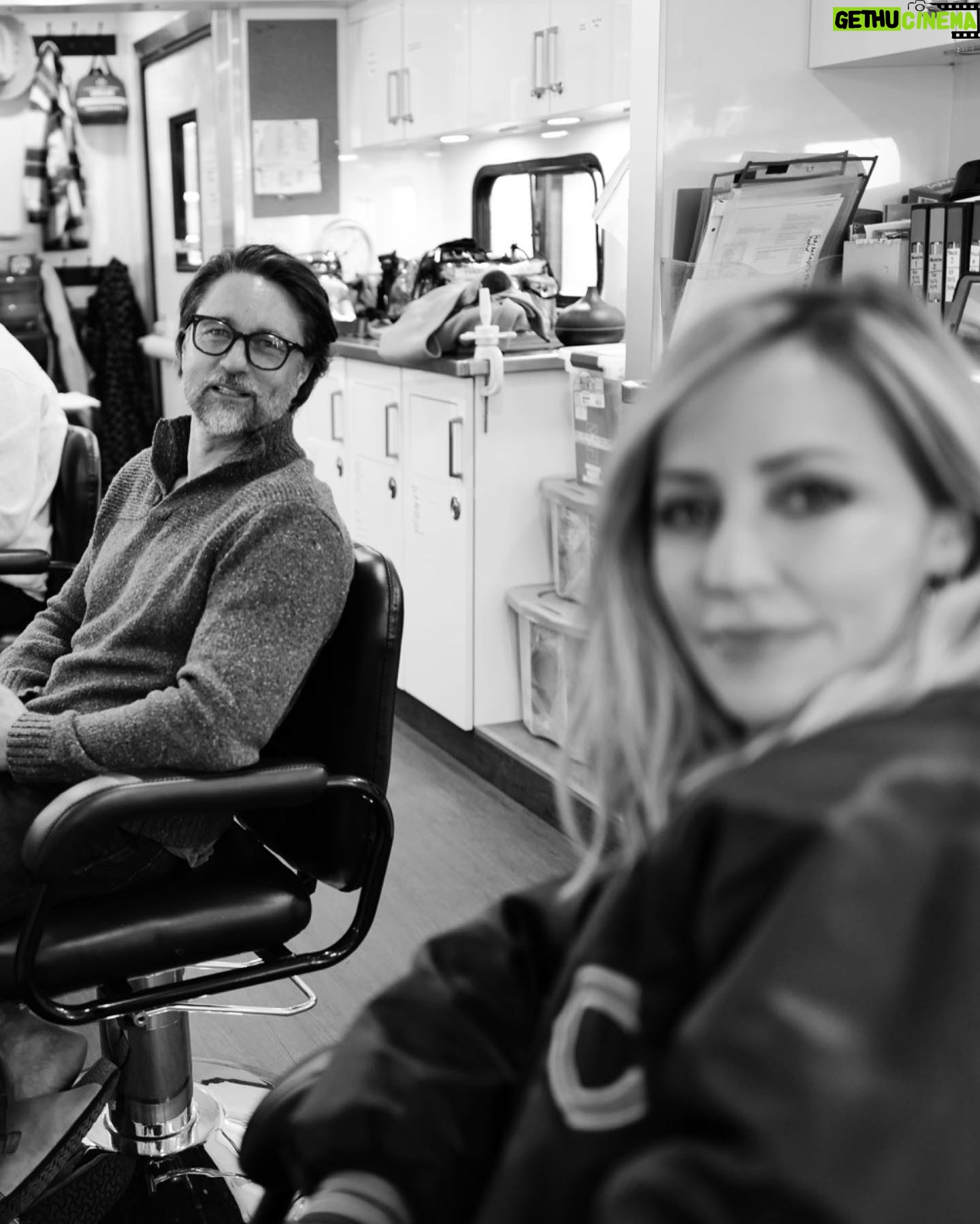 Zibby Allen - 3 Likes - At long last, some VR #bts 🩶
#virginriverseries #virginrivernetflix #virginriverseason5
(photo of Martin and me taken by @alexandrabreck on her cool n’ fancy 📸 )