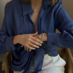 Zoë Pastelle Holthuizen Instagram - gifted myself this blue heart collection in memory of the strength I found in those first weeks of motherhood 💙@swarovski @zalando #zalandostyle #swarovski *ad