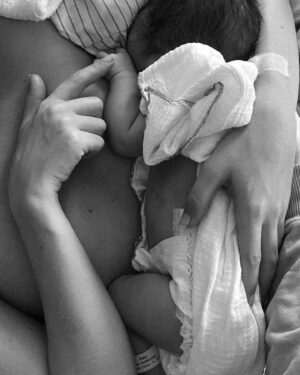 Zoë Pastelle Holthuizen Instagram - My little prince, we made it. 
I am so endlessly proud of us both. 
My whole world. 29/02/24 👼🏼