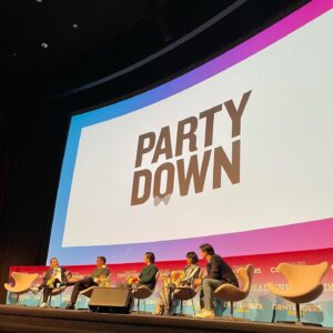 Zoë Chao Instagram - 🧂party down x @deadline contenders🧂
season 3 is out @starz @partydownstarz 

🍴🍴🍴🍴🍴🍴🍴🍴🍴🍴🍴🍴🍴🍴🍴

Hair: @dereksyuen 
Makeup: @allanface asst @rubyvo_ 
Styling: @tiffanimorenostudio asst @lpembroke 

Dress: @ports1961 
Shoes: @stuartweitzman 
Earrings: @mingyuwangnewyork 
@jrosensplatt @teamid