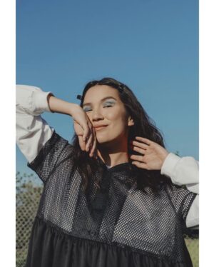 Zoë Chao Instagram - shot the shiz with @devynnmolina over at beloved art collective @ladygunn 🤎 

a big thank you to my gifted friend for this shoot @nolwencif 🤎and to my favorite LA based line @goodfight for every single look 🤎 lastly to @daniellehaxtonmua for expanding my hair   makeup game! 🤎