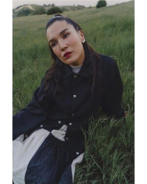 Zoë Chao Instagram - shot the shiz with @devynnmolina over at beloved art collective @ladygunn 🤎 

a big thank you to my gifted friend for this shoot @nolwencif 🤎and to my favorite LA based line @goodfight for every single look 🤎 lastly to @daniellehaxtonmua for expanding my hair   makeup game! 🤎