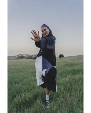 Zoë Chao Instagram - shot the shiz with @devynnmolina over at beloved art collective @ladygunn 🤎 

a big thank you to my gifted friend for this shoot @nolwencif 🤎and to my favorite LA based line @goodfight for every single look 🤎 lastly to @daniellehaxtonmua for expanding my hair   makeup game! 🤎