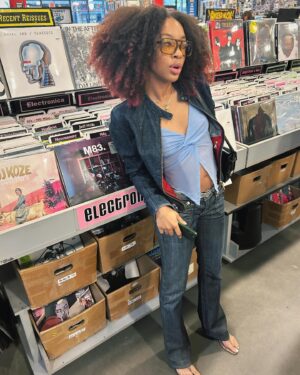 Zolee Griggs Instagram - “Why is my credit card bill so high?”

“It’s cause you always be in them damn record stores & eating good dinners!!” 🤭🤗
