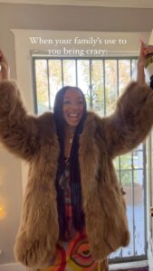 Zolee Griggs Instagram - I genuinely was waiting for my grandma to curse me out, she don’t play about that kinda stuff (I am 26 tho) 😂😂😂 Merry Christmas from my unique family to yours ❤️🎄🤗