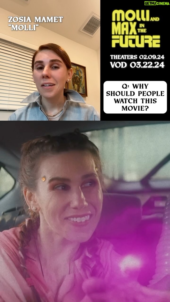 Zosia Mamet Instagram - *extremely stefon voice* #molliandmax has EVERYTHING on VOD now! #scifi #romcom #indiemovie #sciencefiction #romanticcomedy #independentfilm #filmmaking #setlife #practicalfx #behindthescenes