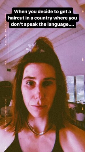 Zosia Mamet Instagram - ✂️✂️✂️ final product by @grnives 🖤🖤🖤
