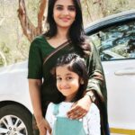 aazhiya sj Instagram – With the sweetest @aishwaryarajessh akka ❤️❤️❤️
.
#aazhiya #aishwaryarajesh 
#rowdybaby