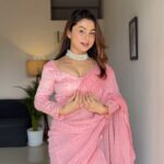 alismita goswami Instagram – POV : When songs are your love language 🌸

Saree from @glamwiz 

#reelitfeelit #heeramandi #fashion #sareereels #grwm #ootd #pinksaree