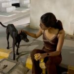 dharshini sudhakar Instagram - Met this cutie at SHELL ambattur last night 🥺♥️, if anybody’s going there! Please don’t forget to visit her 🙏🥺 PS : she literally changed my mood from sad to happy within seconds ♥️🦋 #trending #dogs #dogslover #dharshinisudhakar