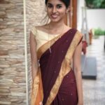 dharshini sudhakar Instagram - Six yards of pure grace! - Amma’s saree ❤️🙈