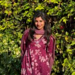 dharshini sudhakar Instagram - ஜில்லென்று ஒரு கலவரம் 💜… Outfit @aaryes.collection