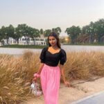 dharshini sudhakar Instagram - Be my sunshine ☀️ Wearing @aa_fashionbees_by_harsha Outfit comes with customised free scrunchies ♥️💯 #dharshinisudhakar #love #sun