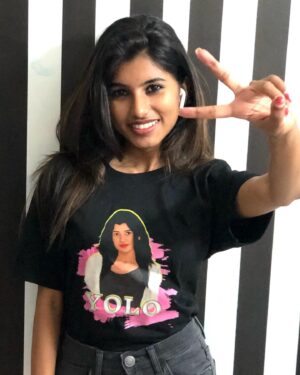 dharshini sudhakar Instagram - Thank you @fusiontape_fashion for this amazing self portrait t shirt ❤️! 
Follow @fusion_tape @fusiontape_fashion for more details on this! 
Also you can shop your self portrait tee from their official website www.fusiontape.org/shop